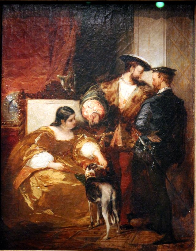 François Ier, Charles Quint et la duchesse d'Étampes by Richard Parkes Bonington by Richard Parkes Bonington