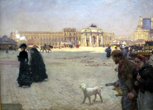 Place du Carrousel and Tuileries in Ruins by Giuseppe De Nittis