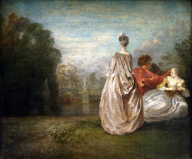 The two cousins by Jean-Antoine Watteau