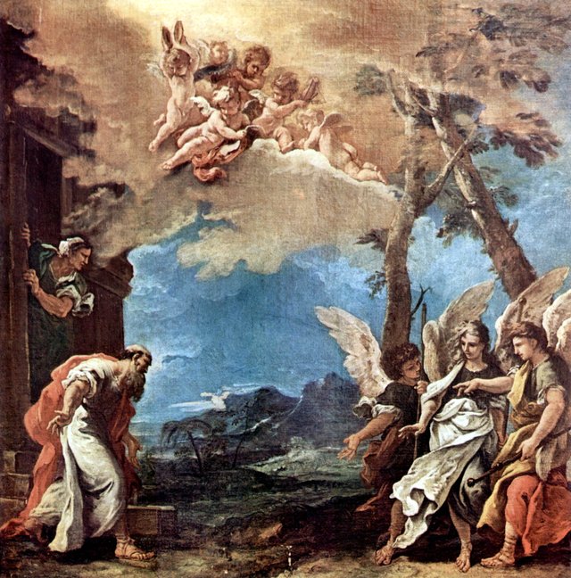 Abraham and three angels by Sebastiano Ricci