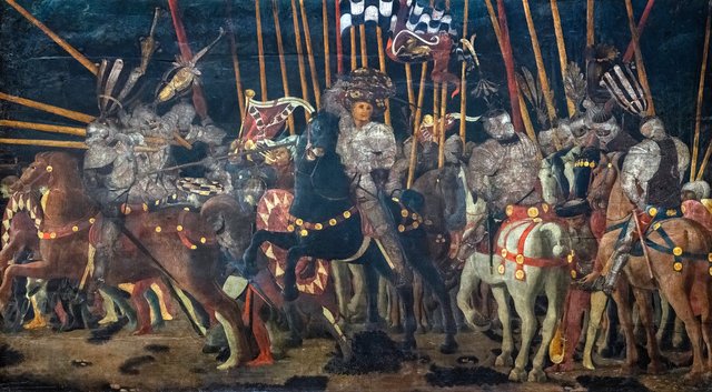 The Decisive Attack of Micheletto Attendolo at San Romano by Paolo Uccello