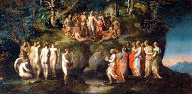 The Challenge of the Pierides by Rosso Fiorentino