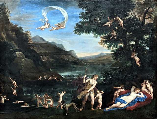 Adonis Led by Cupids to Venus by Francesco Albani