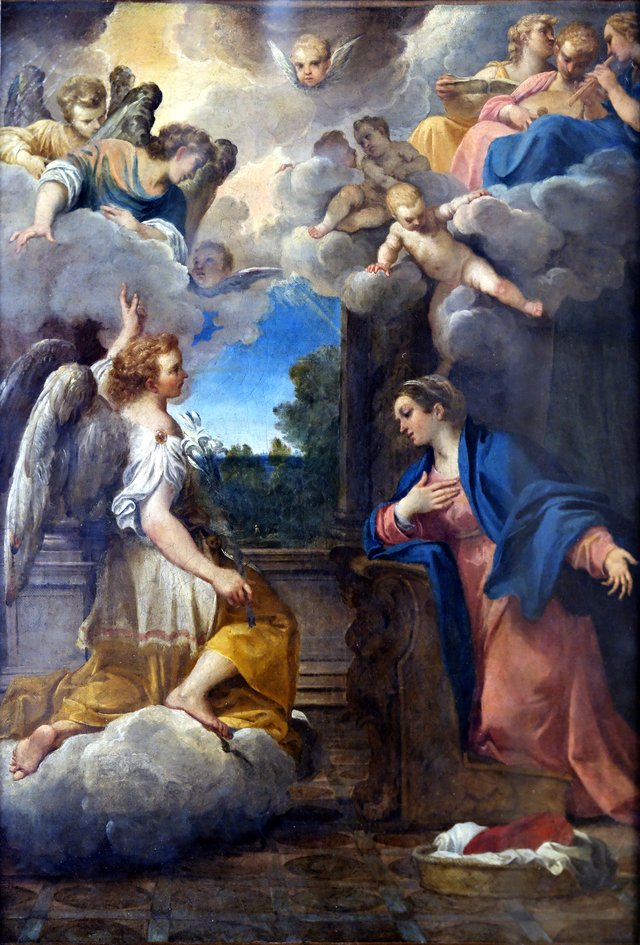 Annunciation by Agostino Carracci