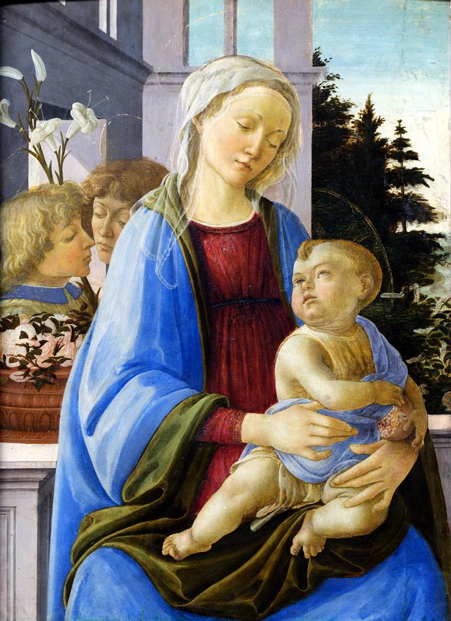Madonna and Child with Two Angels by Filippino Lippi