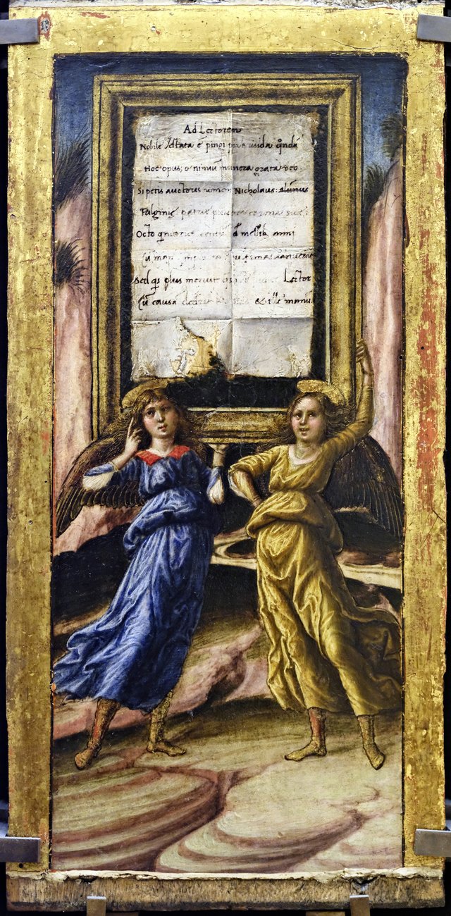 Two Angels Bearing a Scroll by Niccolò di Liberatore
