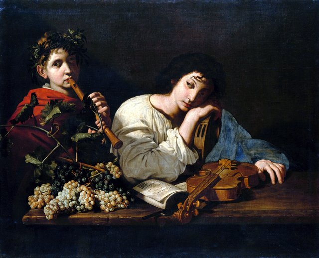 Young Violinist by Bartolomeo Cavarozzi