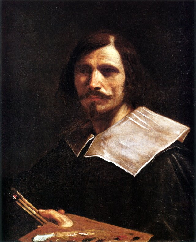 Self-portrait with a Palette by Guercino