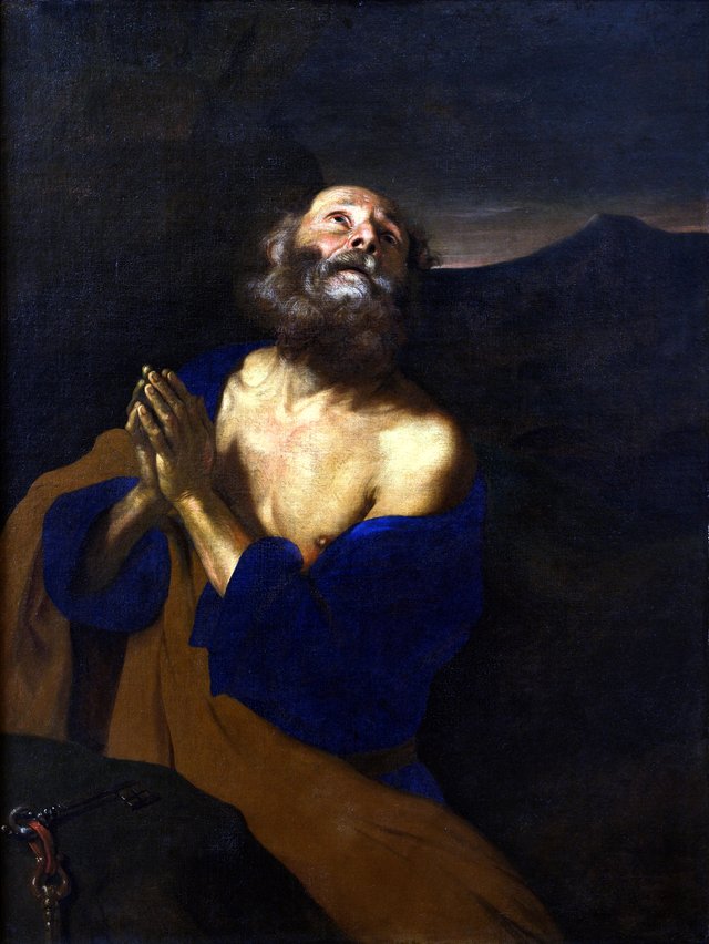St. Peter Praying by Pier Francesco Mola