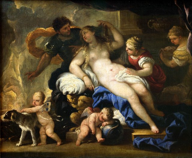 Mars and Venus in Vulcan's Forge by Luca Giordano