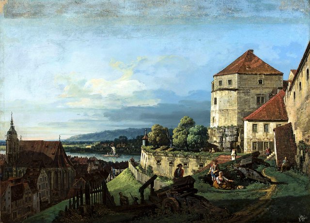 View of Pirna, from Sonnenstein Castle by Bernardo Bellotto