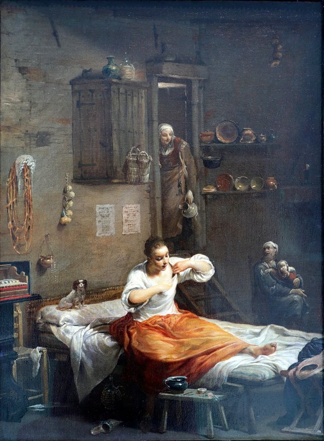 Searching for Fleas by Giuseppe Maria Crespi