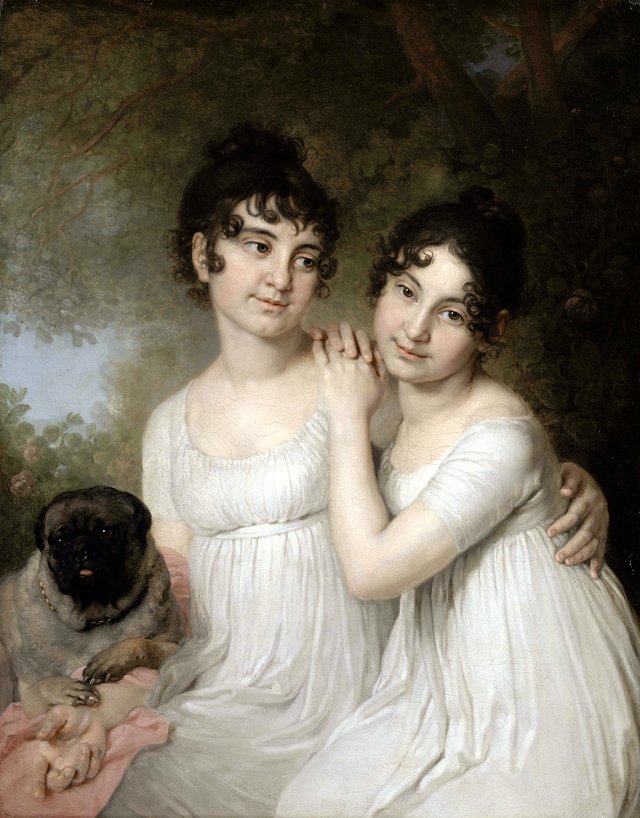 Les Princesses Ielena et Alexandra Kourakine, filles d'Alexandre Borissovitch Kourakine by Vladimir Borovikovsky