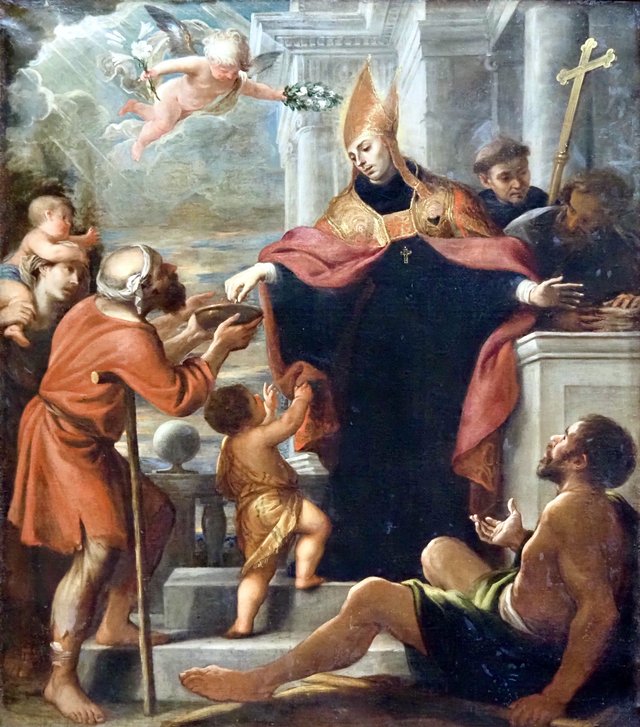 Saint Thomas of Villanova Giving Alms by Mateo Cerezo