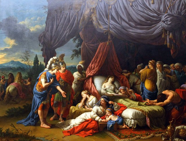 La mort de la femme de Darius, Lagrenée (Louvre INV20142) by Louis-Jean-François Lagrenée