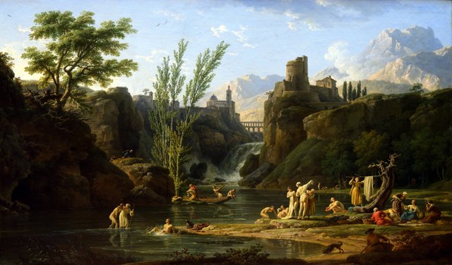 The morning, the bathers by Joseph Vernet