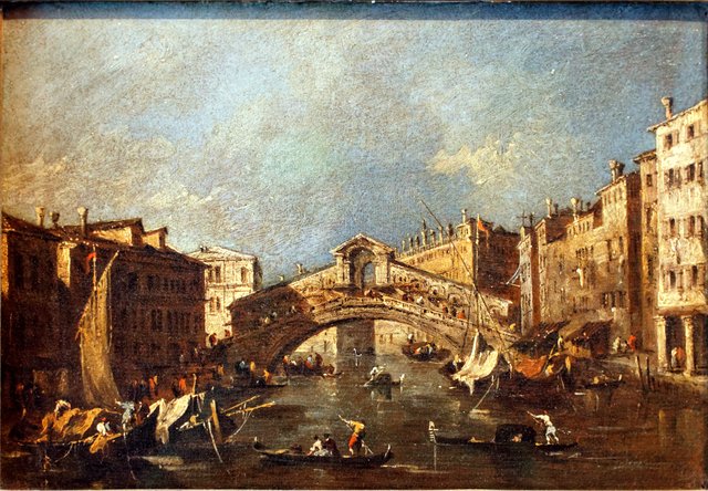 The Rialto Bridge in Venice by Francesco Guardi