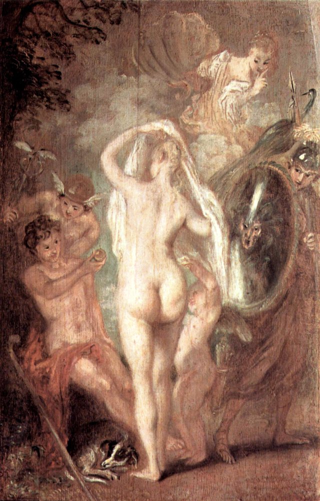 The Judgment of Paris by Jean-Antoine Watteau