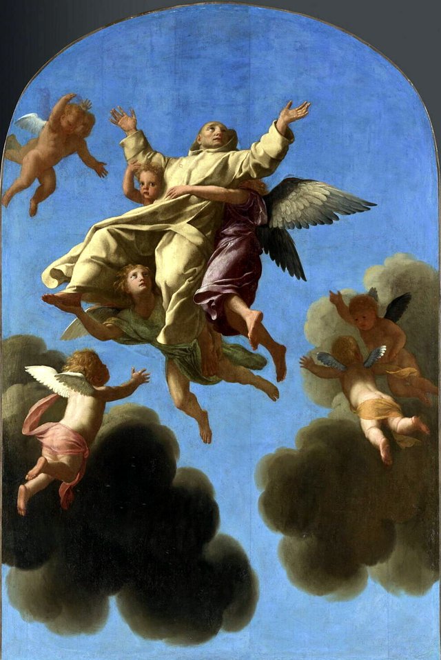 Der hl. Bruno fährt in den Himmel auf by Eustache Le Sueur