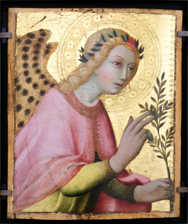 Angel of the annunciation by Sano di Pietro