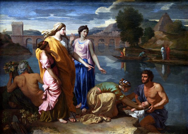 Moses Saved from the River by Nicolas Poussin