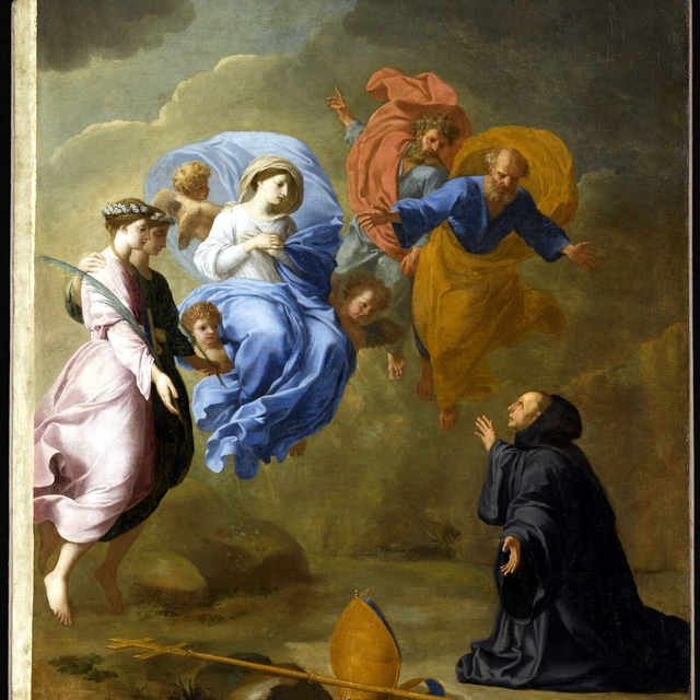 Apparition of the Virgin with Saint Agnes and Saint Thecla to Saint Martin by Eustache Le Sueur