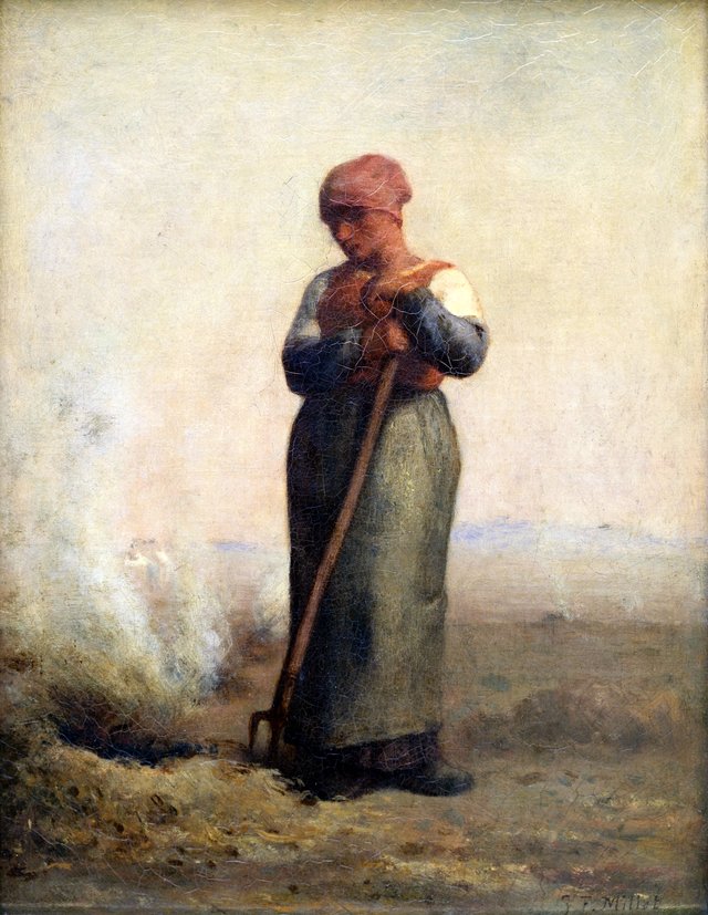 La Brûleuse d'herbes by Jean-François Millet
