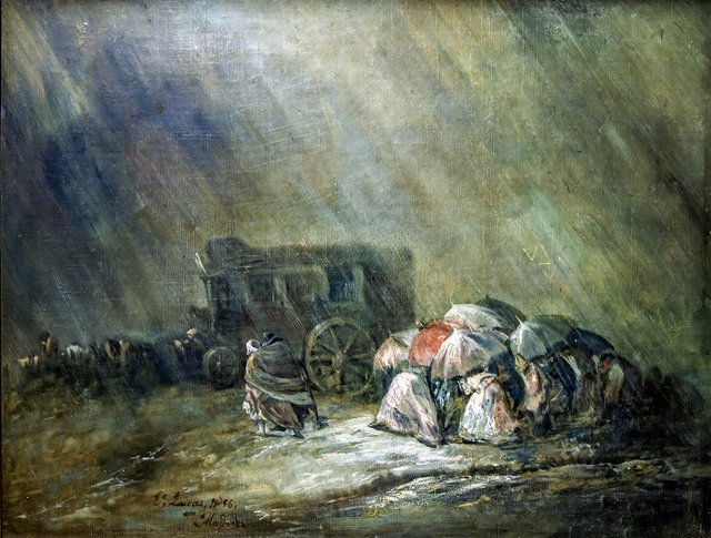 The stagecoach under the storm by Lucas Velázquez