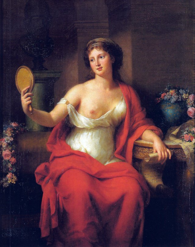 Self-portrait as Aspasia by Marie-Geneviève Bouliard