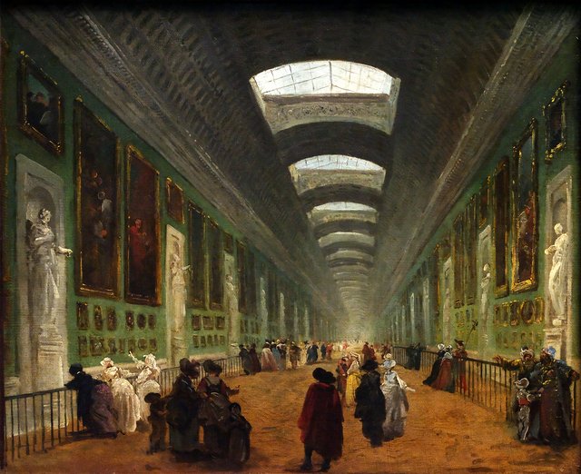 Projet d'aménagement de la Grande Galerie du Louvre, vers 1789 by Hubert Robert