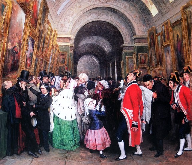 Four o'clook, at the Salon by François-Auguste Biard