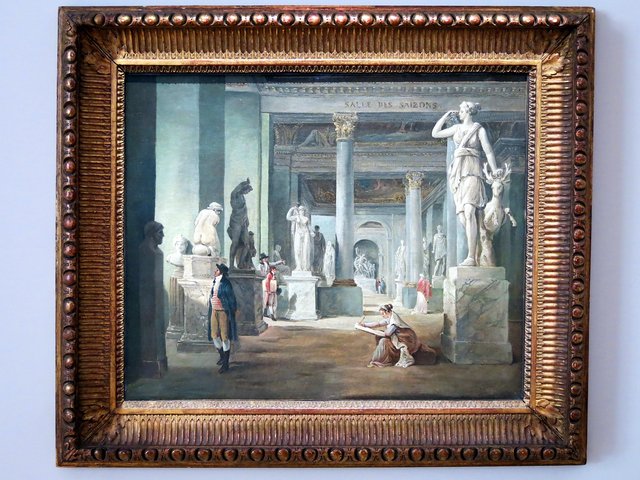 The Salle des Saisons in the Louvre by Hubert Robert