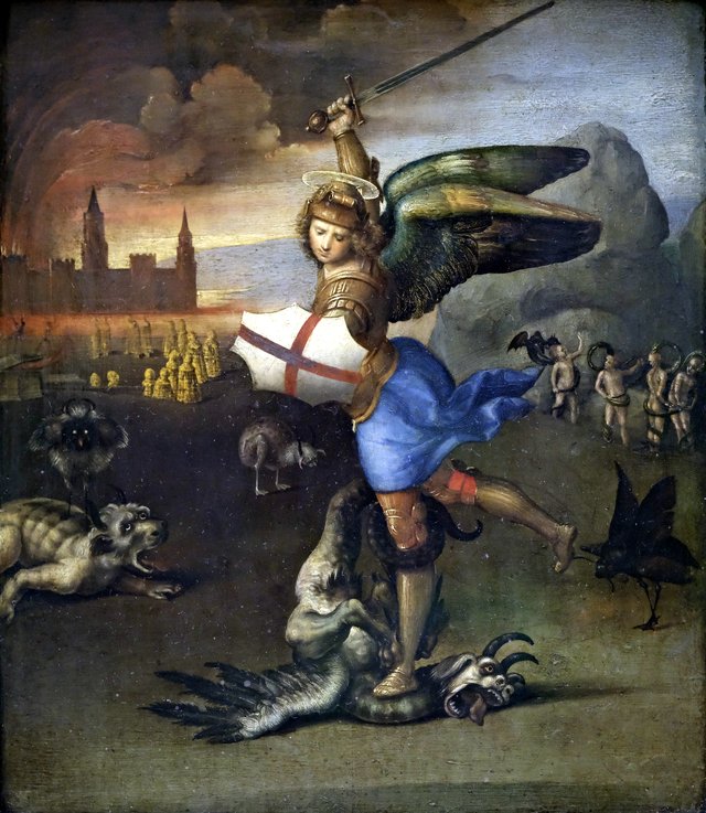 Saint Michael Vanquishing Satan by Raphael
