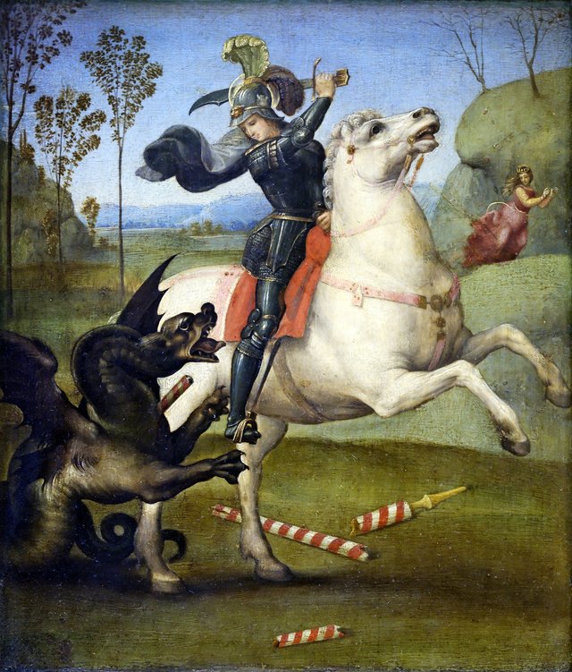 Saint George and the Dragon by Raphael