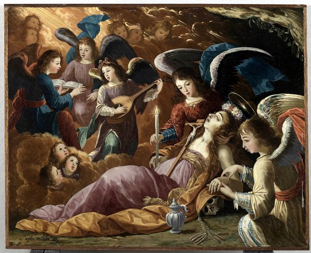 The Penitent Magdalene Comforted by Angels by Josefa de Óbidos