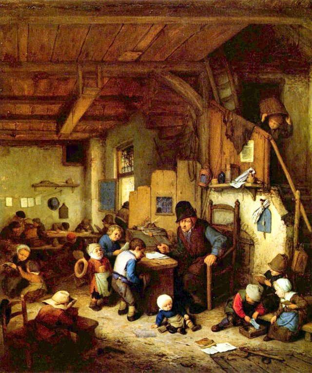 The Schoolmaster by Adriaen van Ostade
