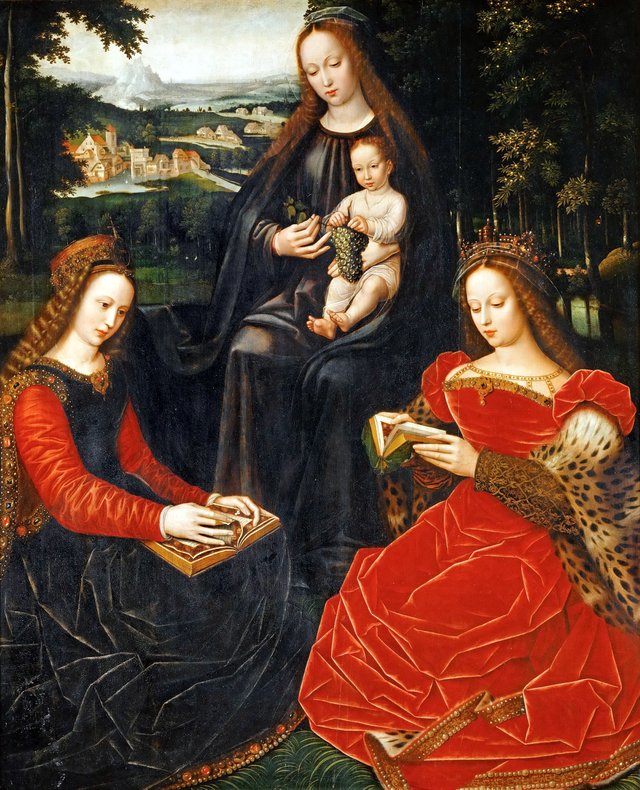The Virgin and Child with Saint Catherine and Saint Barbara by Ambrosius Benson