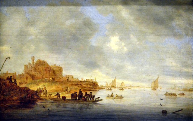 The Ferry by Salomon van Ruysdael