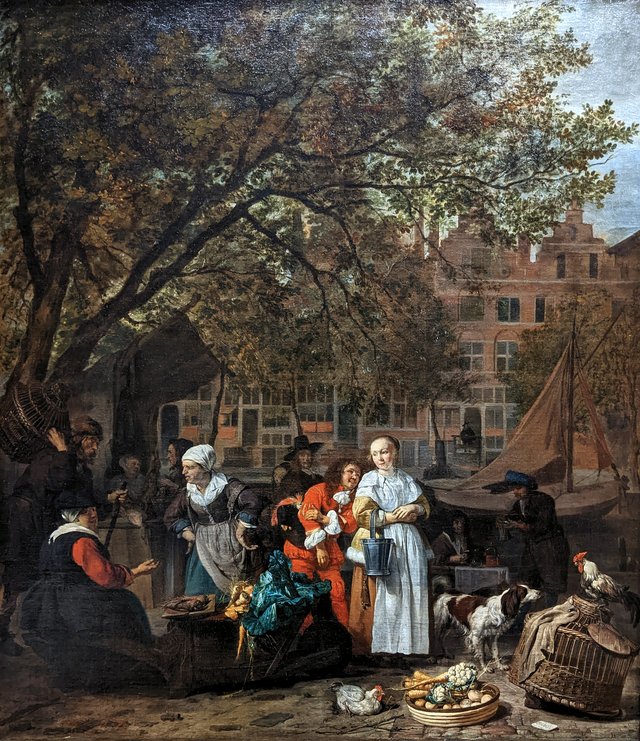 The Vegetable Market in Amsterdam by Gabriel Metsu
