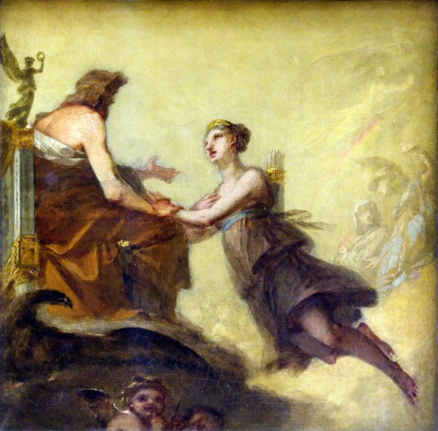 Diane implorant Jupiter de ne pas l'assujettir aux lois de l'hymen by Pierre-Paul Prud'hon