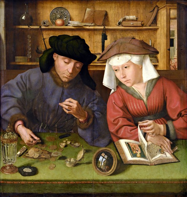 The Moneylender and his Wife by Quinten Metsys