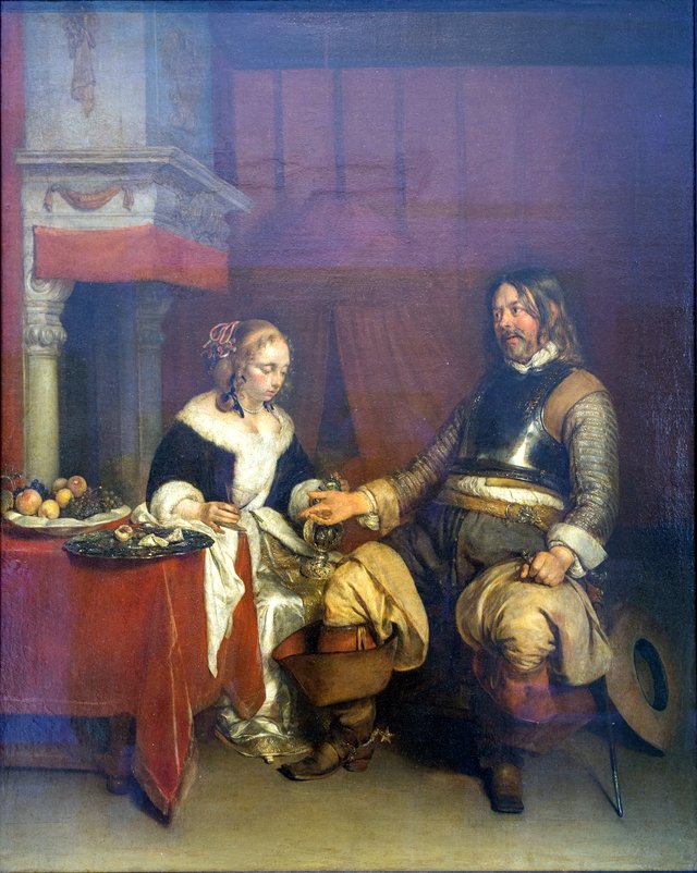 The Gallant Soldier by Gerard ter Borch