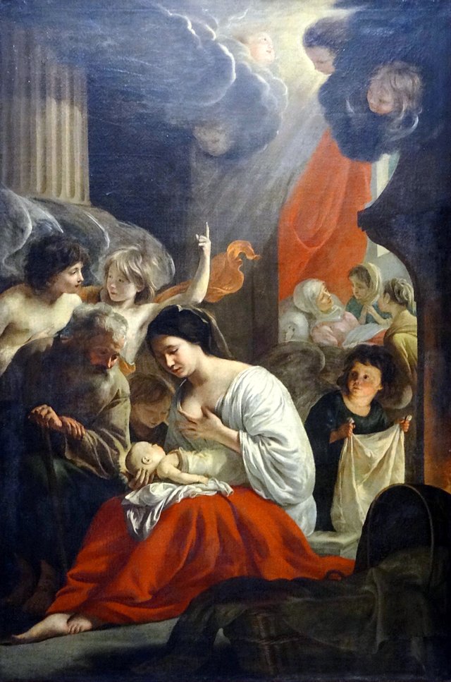 Nativité de la Vierge by Le Nain by Mathieu Le Nain
