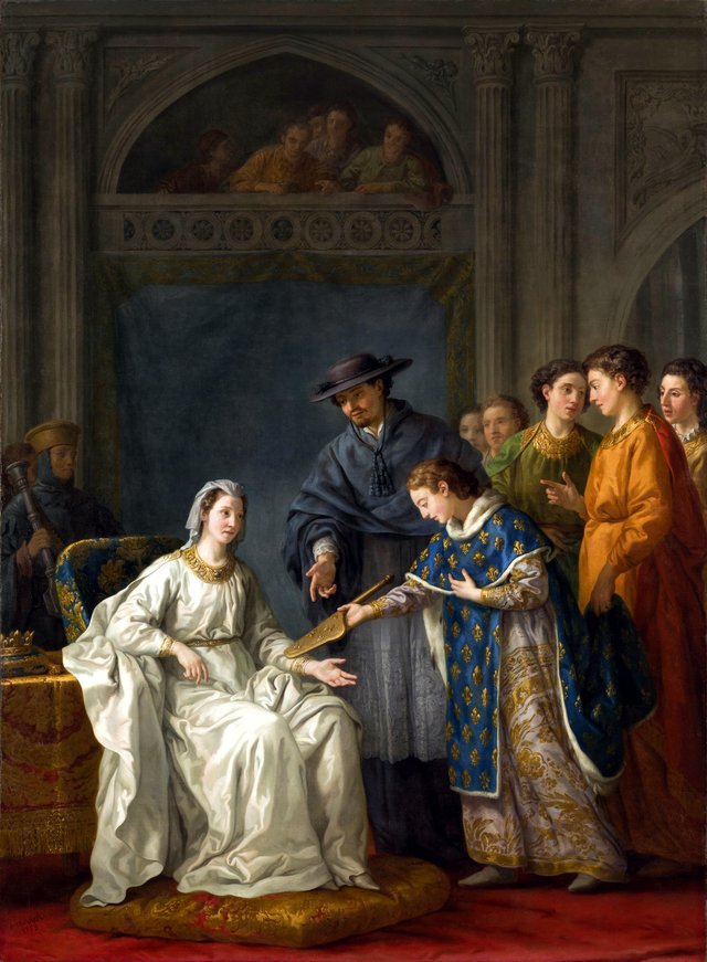 Saint Louis Handing Over the Regency to His Mother by Joseph-Marie Vien