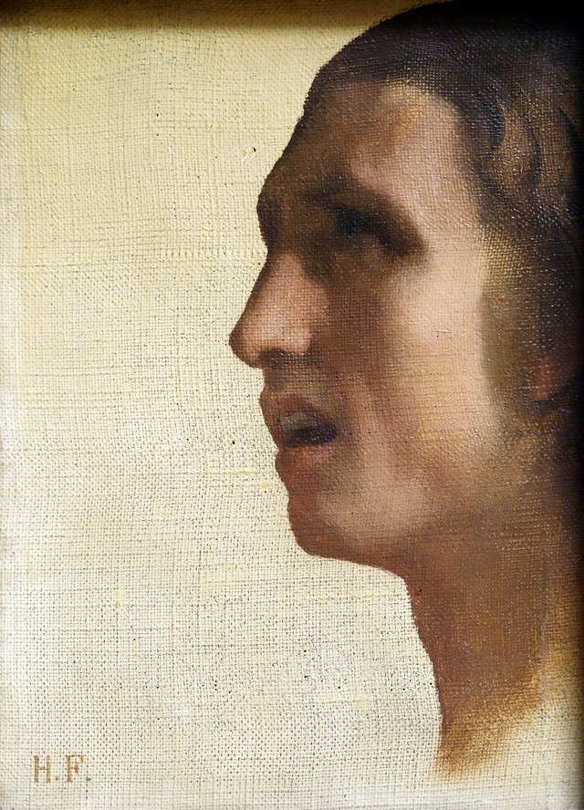 Tête d'homme de profil by Hippolyte Flandrin