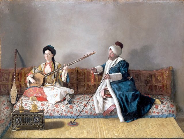 Monsieur Levett et Mademoiselle Glavani by Jean-Étienne Liotard