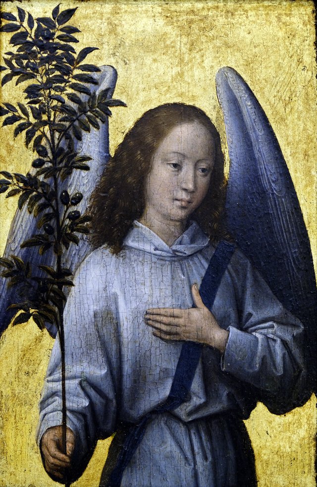 Angel with an Olive Branch by Hans Memling