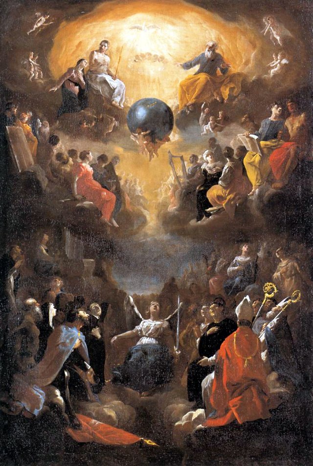 Adoration of the Holy Trinity by Johann Heinrich Schönfeld