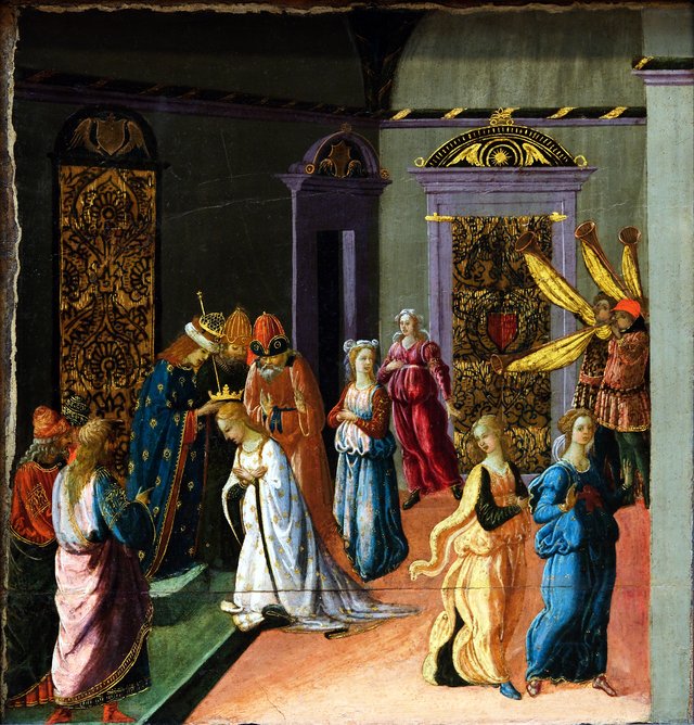 Le Couronnement d'Esther par Assuérus by Jacopo da Sellaio