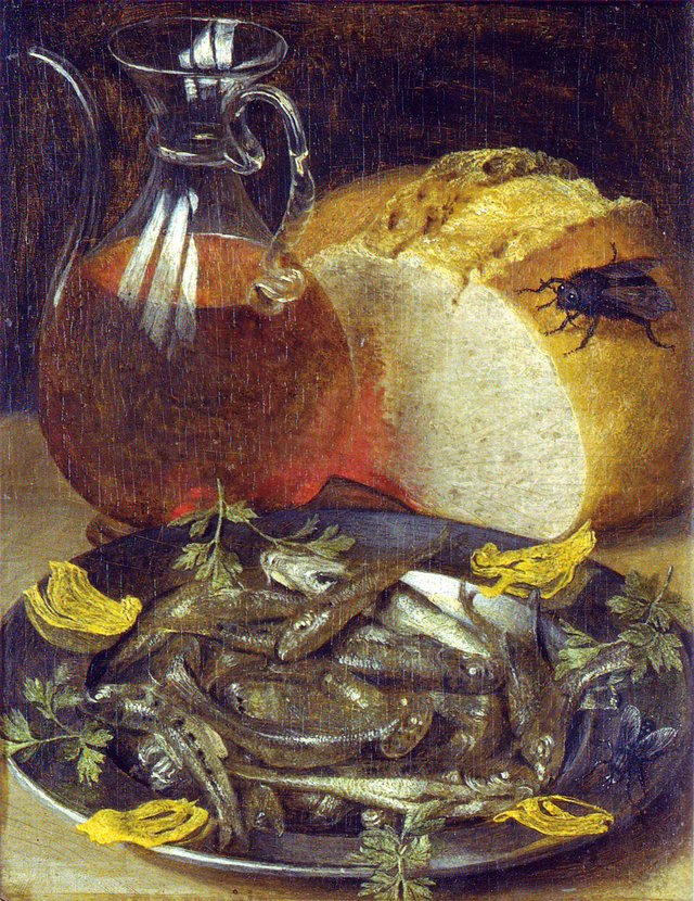 Still life with fish by Georg Flegel